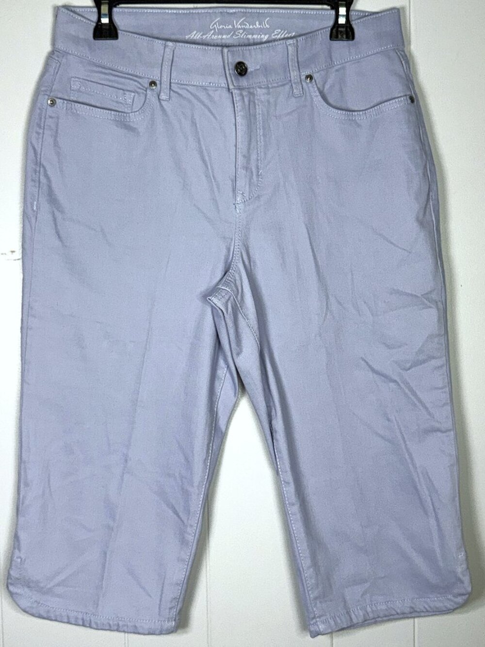 Gloria Vanderbilt All-Around Slimming Effect Skimmer Capri Crop Pants 10 Violet
